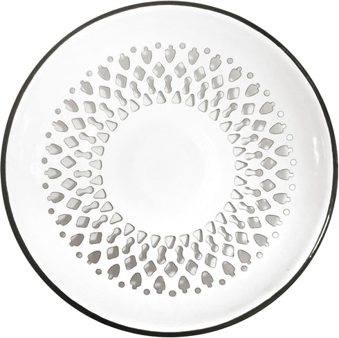Enamelware Bread Plate - Vintage Look Enamel Vented Bread Bowl...