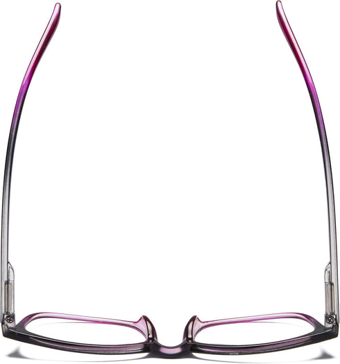 BLUELESS Reading Glasses Women - Fashion Ladies Readers(Black/Purple, 0.00)...