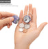 Keychain Pill Holder Bling Small Pill Box for Purse Portable Pill Case Organizer Cute Key Chain Pill Container Bottle for Capsule Vitamin Suppleme...