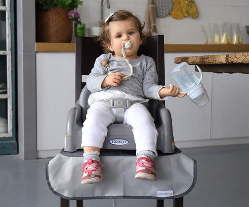 Minnebaby Extra Large Booster Chair Protector Cover, Dining Chair Seat Cover for Booster Seat, Grey...