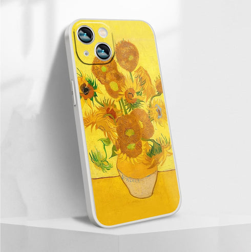 Sunflower iPhone 14 Plus Case for Women, Van Gogh Phone Case for Girls, Aesthetic Art Cute Waterproof Protective Case for iPhone 14 Plus(6.7inch)...