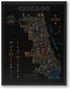 Neon Neighborhood Map of Chicago Poster - Chicago Gift | Chicago Map Art | Chicago Wall Art | Chicago Poster | Chicago Art...