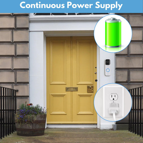 ALERTCAM Power Adapter for Blink Video Doorbell (Replace Battery), Doorbell Transformer with 16.4ft/5m Weatherproof Cable Continuously Charging Yo...