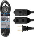 Iron Forge Cable 3 Outlet Foot Switch Extension Cord 15 ft, 13 Amp Black Extension Cord with Foot Tap Switch, 16/2 Indoor Lamp Cord Great for Smal...