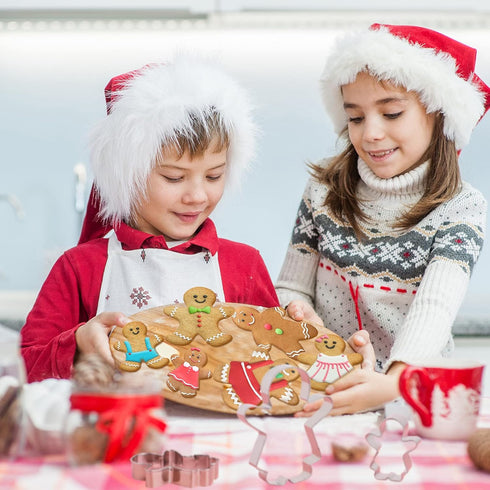 CHENGU 9 Pcs Gingerbread Man Cookie Cutters Christmas Gingerbread Boy and Girl Cookie Cutter Molds Set Funny Cute Stainless Steel Cookie Cutter Sh...