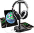 COZOO Headphone Stand with Fast Wireless Charging Pad and 2 USB Charging Ports, Suitable for Gaming, DJ, Wireless Earphone Accessories...