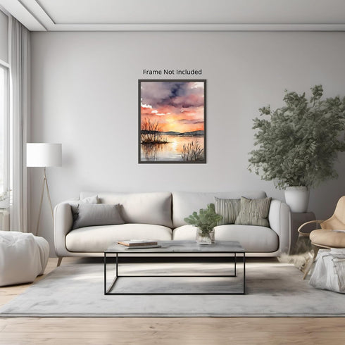 Posterizer 1 pcs- sea and beach themed oil painting style print 17-Landscape & Nature Art-Floral Botanical Art- Decor for Home & Office- unframed ...