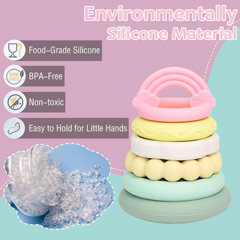 Baby Teething Toy, Silicone Teething Toys, Soft Baby Chew Toys for Sucking Needs, Suitable for Babies of Any Age...