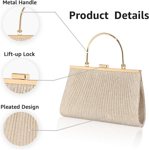 Clutch Purses for Women Cocktail Purse Women Evening Handbag and Shoulder Bag with Chain for Wedding Party...
