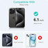 2 Pack Purple Privacy Screen Protector for iPhone 15 Pro 6.1 inch, 9H Anti-Spy Tempered Glass, Easy Installation, High Sensitivity, Case Friendly...