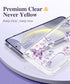 GVIEWIN for Samsung Galaxy S24 Case Floral, with Screen Protector & Camera Lens Protector, Hard PC&TPU Bumper Clear Shockproof Protective Women Ph...
