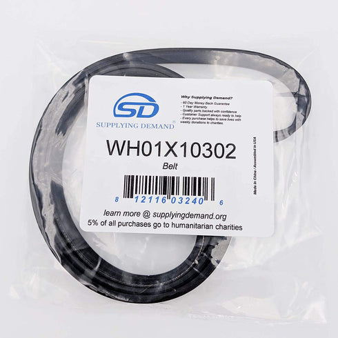 Supplying Demand WH01X10302 WH01X10353 Clothes Washer Drive Belt Replacement Model Specific Not Universal