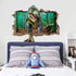 Supzone Dinosaur Wall Stickers Broken 3D Decorative Wall Decals Removable Boys Bedroom Baby Nursery Childrens Wall Decor...