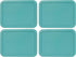 Pyrex 7210-PC 3-Cup Turquoise Rectangle Plastic Food Storage Lid, Made in the USA - 4 Pack...