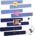 8 Pack Felt Pin Board Bar Strips, 15inch Bulletin Board Bar Strips Self-Adhesive Cork Board for Wall Office Decor with 35 Push Pins(Blue)...