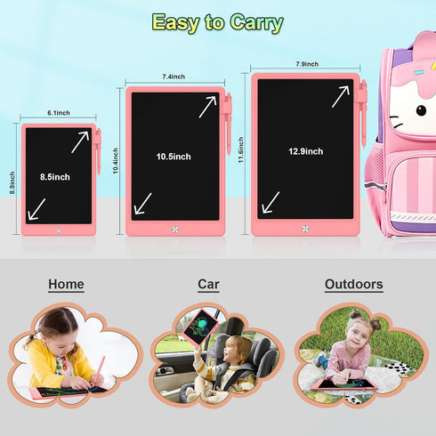 LCD Writing Tablet for Kids, 12.9 Inch Colorful Toddler Doodle Board Tablet, Erasable Drawing Pad, Learning Toy for 3-8 Years Old Boys Girls - Chr...