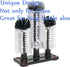 Water Bottle Cleaning Brush Glass Cup Washer with Suction Base 3 Head Bristle Brush for Beer Cup, Long Leg Cup, Red Wine Glass and More Bar Kitche...