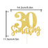 30 Someting Cake Topper, Happy 30th Birthday Sign,Dirty 30 Cake Topper,Hello 30 Party Decorations (Double Sided Gold Glitter)...