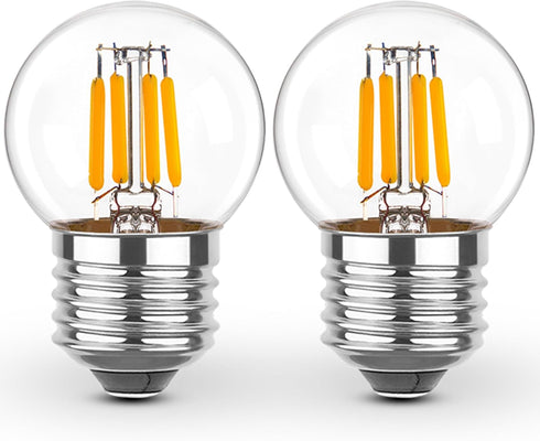 Dimmable Low Watt LED Bulbs 3 Watt, 25 Watt Small Light Bulbs,E26 Screw Base G40 Globe Edison Light Bulbs,Warm White 2700K for Bedroom?Bathroom Li...