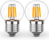 Dimmable Low Watt LED Bulbs 3 Watt, 25 Watt Small Light Bulbs,E26 Screw Base G40 Globe Edison Light Bulbs,Warm White 2700K for Bedroom?Bathroom Li...