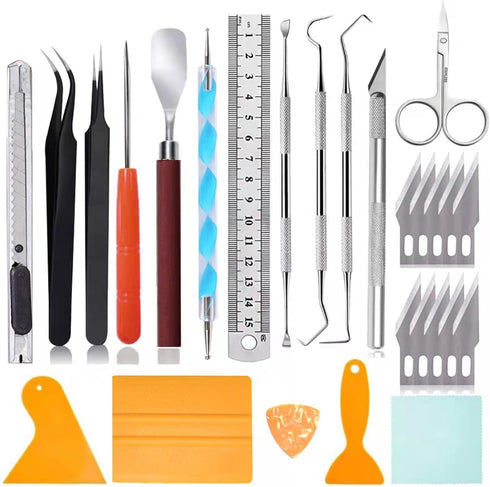 Weeding Tools for Vinyl: 30 PCS Premium Vinyl Weeding Tools kit, Crafting Tools, Craft Basic Set, Scrapbooking Tools, Scrapbook Weeder Accessories...