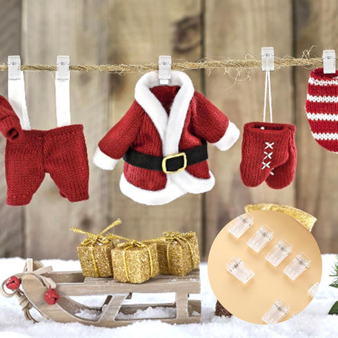 30 Pcs Self Adhesive Clips,Plastic Clips No Drill No Damage,Shower Curtain Clip Wall Clips for Hanging...