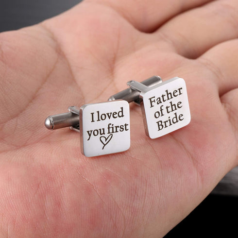 Father of The Bride Cufflinks, Father of The Bride Gift from Daughter, Gift for Dad on Wedding Day, I Loved You First Cuff Links...