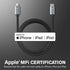 FosPower Vena USB C to Lightning Cable - 10FT, (Apple MFI Certified) 18W Fast Charge Nylon Braided Apple Charger Compatible with iPhone 14/13/12/1...