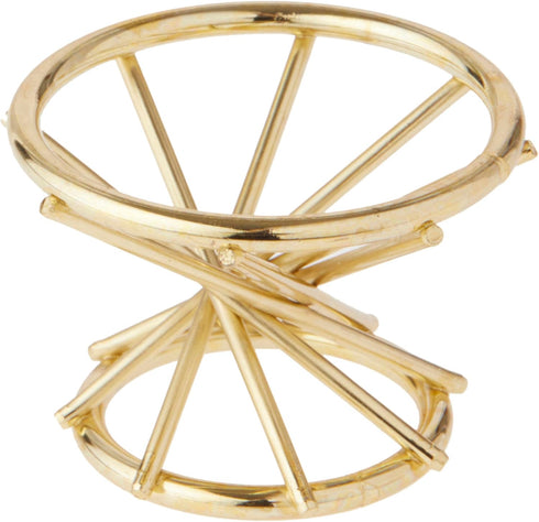 Bard's Brass-toned Egg Stand/Holder, Swirl Leg, Reversible 1.4375" and 2" Display Diameter...