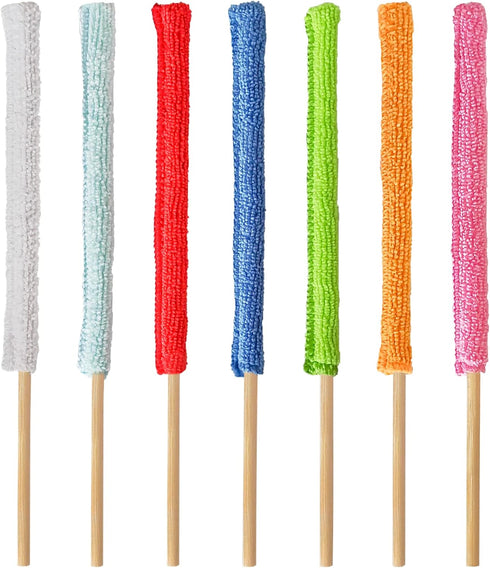 28Pcs Microfiber Detail Duster Sticks Crevice Cleaning Tool, Mini Duster for Cleaning Fan Blade/Ac Vent/Car Vent/Blind/The Smallest Spaces...