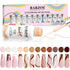RARJSM Gel Paint for Nail Art Nude Liner Gel Nail Polish Set 12 Colors 5ml Pink Brown Line Art Gel Polish Build in Thin Sharp Brush for Swirl Nail...
