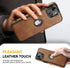 Design Compatible with iPhone 13 Mini Case Luxury Leather Business Vintage Slim Non-Slip Soft Grip Shockproof Protective Cover (2021) 5.4 Inch (Br...