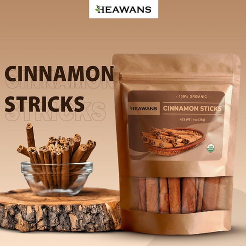 Heawans Organic Ceylon Cinnamon Sticks (1 oz), not cassia cinnamon...