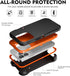 for iPhone 13 Pro Max 6.7" Case with Belt Clip Holster, with 2 Screen Protector, Military Grade Full Body Protection Shockproof Phone Case (BlackO...