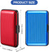 BBTO 2 Pieces Credit Card Holder Slim Mini Rfid Blocking Credit Card Protector Aluminum Business Box Metal ID Organizer Wallet with 6 Slots for Wo...