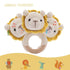 Youuys Wooden Baby Rattle Toys, Easter Rattle for Baby Crochet Lion Rattle Toy Natural Wood, Shaker Rattle for Hand Grips, Boy Girl First Rattle G...