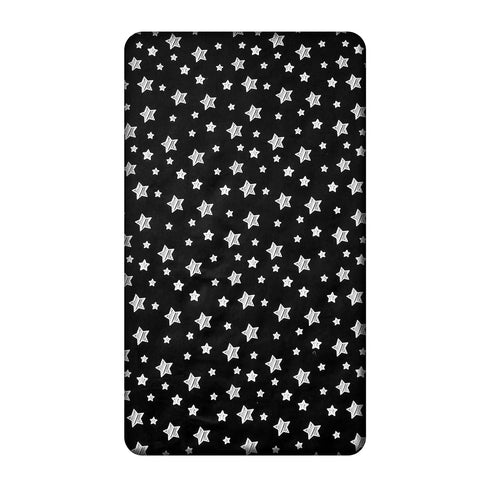 Black Star Baby Crib Sheet - Silky Soft Microfiber, 52'' x 28'' Fitted Sheet for Standard Size Crib Mattress, Snug Fit for Boys & Girls...