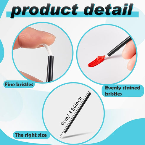 150 Pcs PYO Paint Your Own Brushes Mini Paint Brushes for Cookies Disposable Lip Applicators with Soft Brush Head Lipstick Applicator Wands with 1...