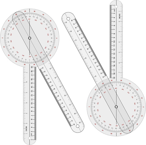 OIIKI 2PCS Goniometer Set,12" Goniometer, 360 Degree 12" Goniometer (Plastic)...