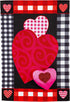 Evergreen Flag Valentine's Heart Patterned Border Garden Applique Flag | Valentines Day Garden Flag 12x18 Double Sided | Small Welcome Garden Flag...