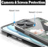 RANZ Case for iPhone 15, Anti-Scratch Shockproof Series Clear Hard PC + TPU Bumper Protective Cover Case for iPhone 15 (6.1") - White Magnolia Flo...