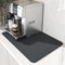 AMOAMI-Coffee Mat Hide Stain Rubber Backed Absorbent Dish Drying Mat for Kitchen Counter-Coffee Bar Accessories Fit Under Coffee Maker Coffee Mach...