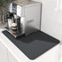 AMOAMI-Coffee Mat Hide Stain Rubber Backed Absorbent Dish Drying Mat for Kitchen Counter-Coffee Bar Accessories Fit Under Coffee Maker Coffee Mach...