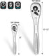 DURATECH 1/4 Ratchet Handle, 90-Tooth Socket Wrench, Reversible Ratchet Wrench, Quick-release...