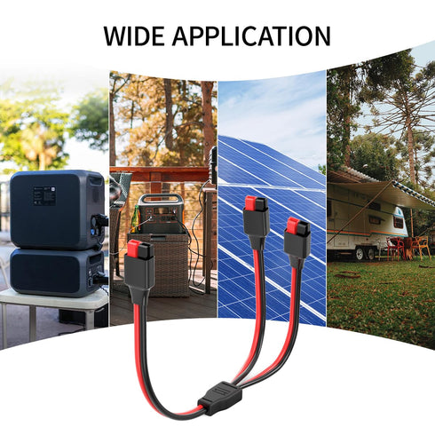 Anderson Y Splitter Cable,12AWG Solar Charging Splitter Cable Solar Panel Extension Cable for Solar Generator Power Station(1FT)...