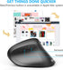 iClever Ergonomic Mouse, WM101 Wireless Vertical Mouse 6 Buttons with Adjustable DPI 1000/1600/2000/2400 Comfortable 2.4G Optical Ergo Mouse for L...