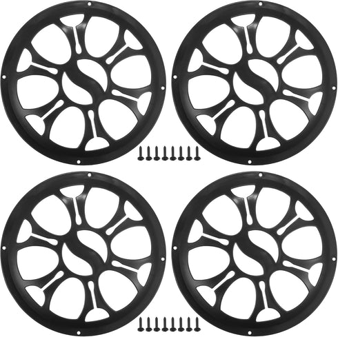 ACROPIX Universal 8" Car Speaker Grills Cover Round 8 Inch Audio Speaker Subwoofer Guard Protector Case with Mounting Screws ABS Black - Pack of 4...