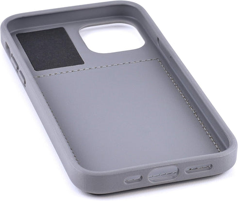 Dockem BIO Wallet Case for iPhone 12 and iPhone 12 Pro: Sensible Materials, Magnetic Mounting & 2 Credit Card Holder Slots (6.1" M2B, Grey and Bla...