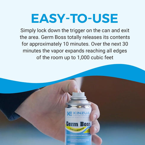 Germ Boss Strong Odor Eliminator, Fast-Acting Cleaning & Deodorizing Fogger, Mold Bomb Fogger for Smell Control with Fresh Scent, Covers Up to 1,0...