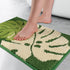 Hi Space Bathroom Rugs 24x16IN Blue Leaves Bath Mat for Bathroom Non Slip Machine Washable Soft Microfiber Absorbent Cute Bath Rug Plush for Tub S...